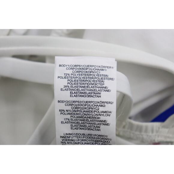 La Blanca Sz 4 Womens Spectrum Striped Rainbow Strappy One Piece Swimsuit White - Picture 13 of 13